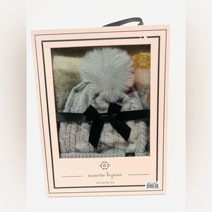 Nanette Lepore Gray Scarf & Hat Set
